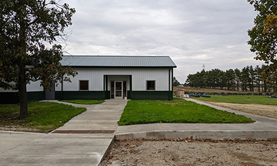 Wildlife Ecology Research Facility pictured from the front entry