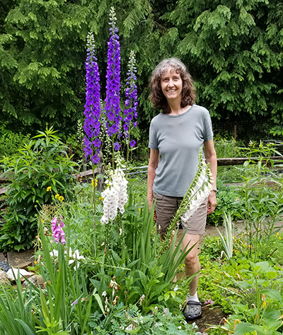 Petra Bohall Wood pictured in her garden