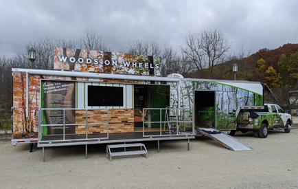 Woods on Wheels travel exhibit trailer.