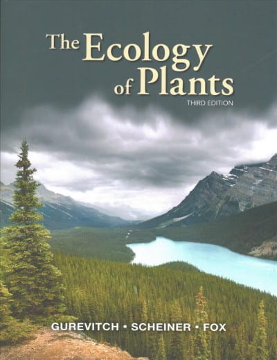 Cover of The Ecology of Plants 3rd Edition book, Dr. Jessica Gurevitch.
