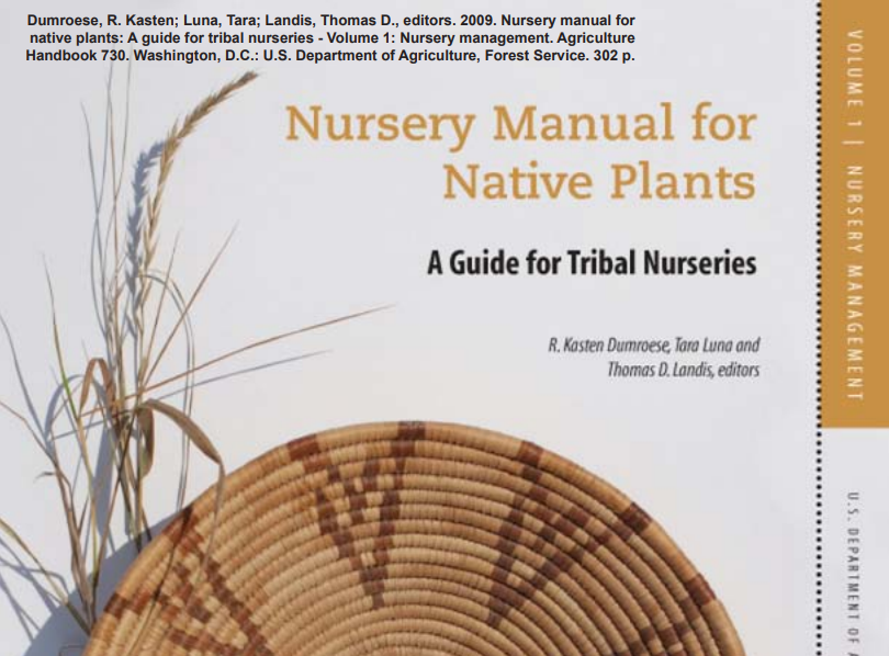 Nursery Manual for Native Plants cover