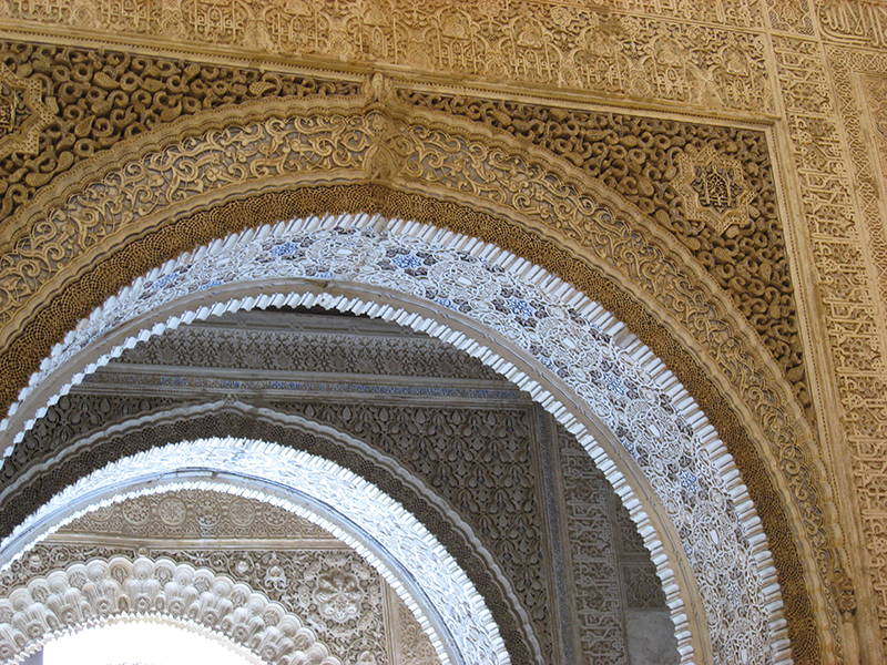 Building with intricate carving in Southern Spain.
