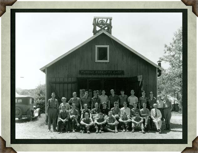 Summer Camp 1932 Group in front of barn.