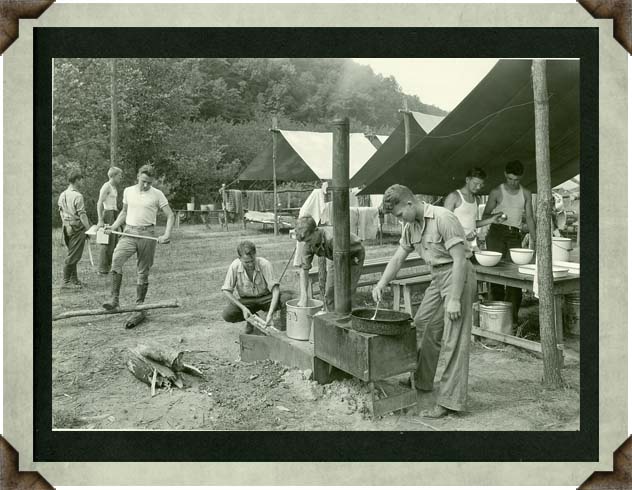 Summer Camp 1935 Side Camp Mess Tent