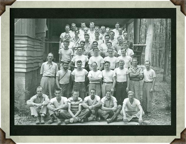 1950 Forestry Summer Camp Students with Profs. Miller and Spencer