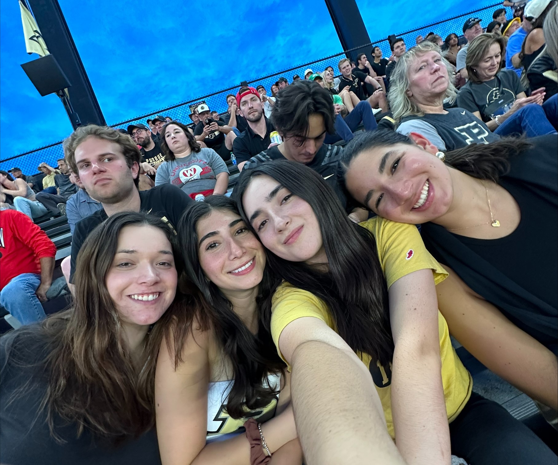 Barbara with friends at a Purdue football game