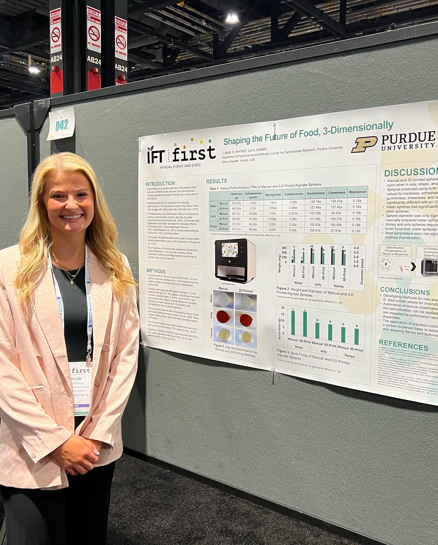 Taylor Main with research poster