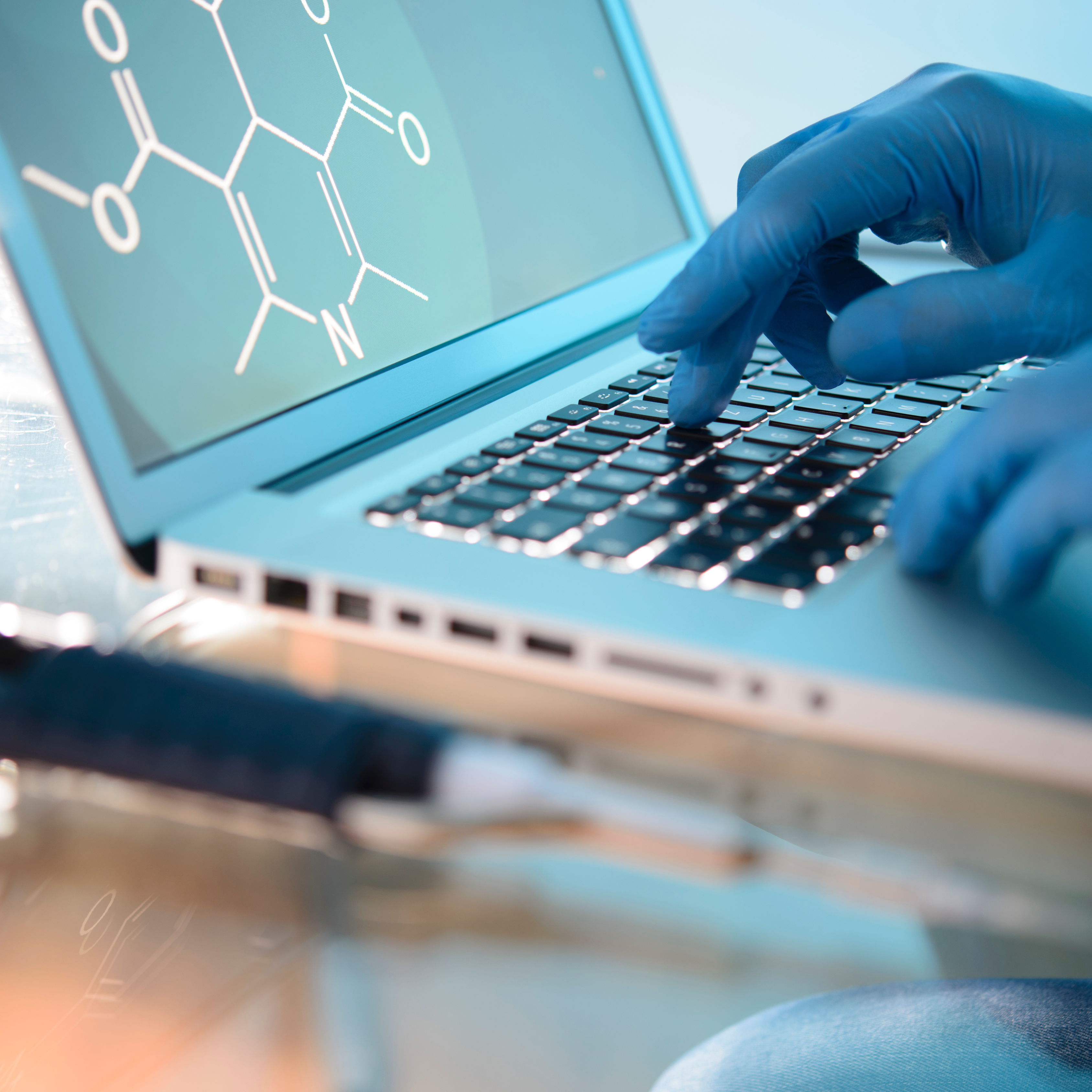 scientist at computer