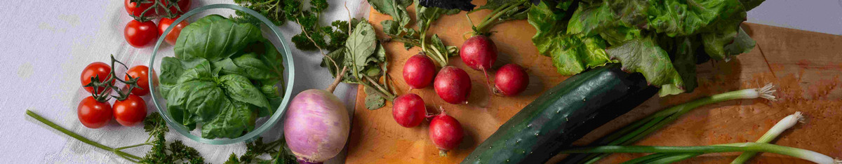 Vegetables on cutting board