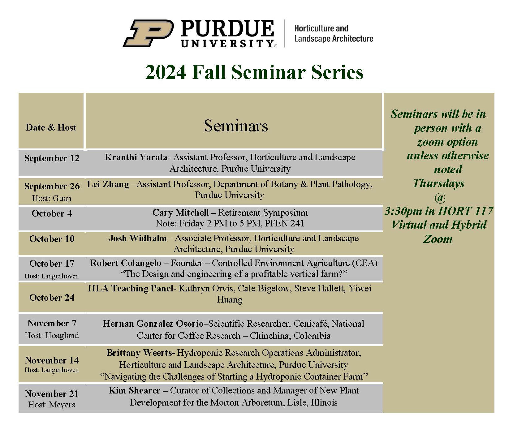 HLA Fall 2024 Seminar Flyer