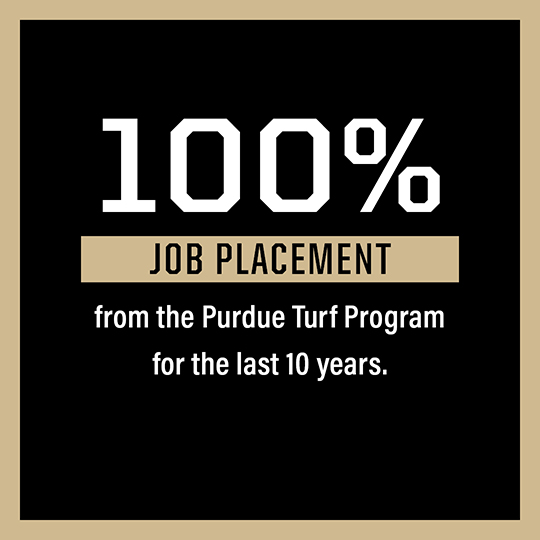 100% Job Place in Purdue Turf Program