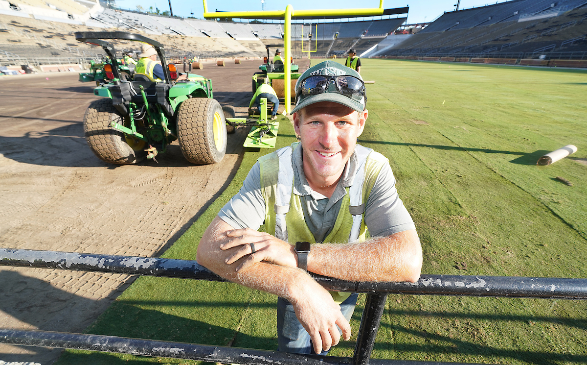 Andrew Marking, a Hort. and Landscape Architect, is heading the operation  is heading the operation for Bush Sports Turf.