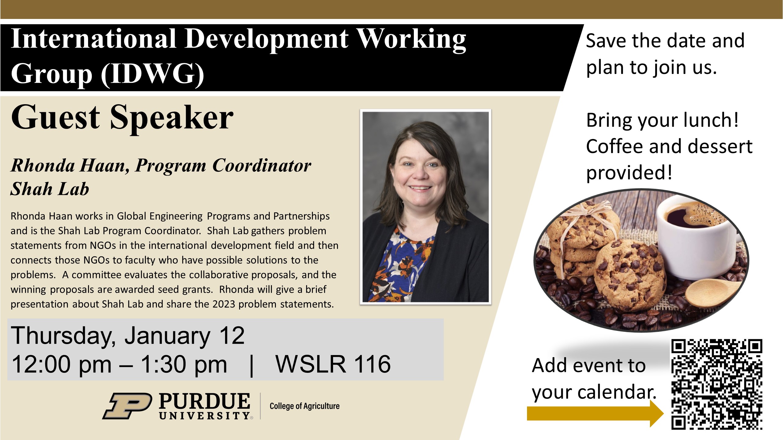 Rhonda Haan, Shah Lab Coordinator (Click on image for presentation.)