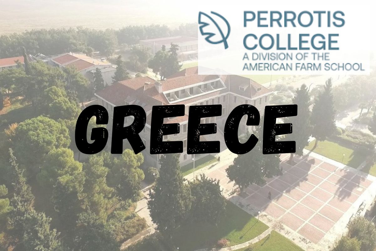 Perrotis College logo and building