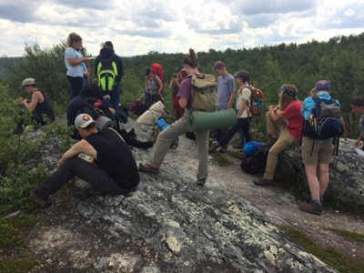 Students in Sweden studying in nature