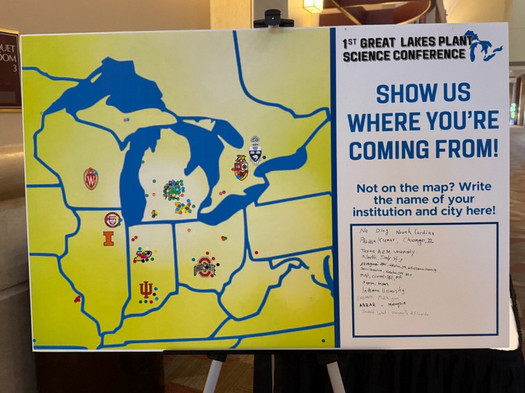 Picture of where attendees are from for the conference.