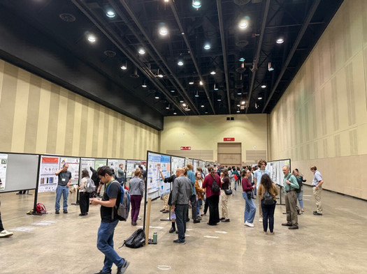 Photo of a poster session.