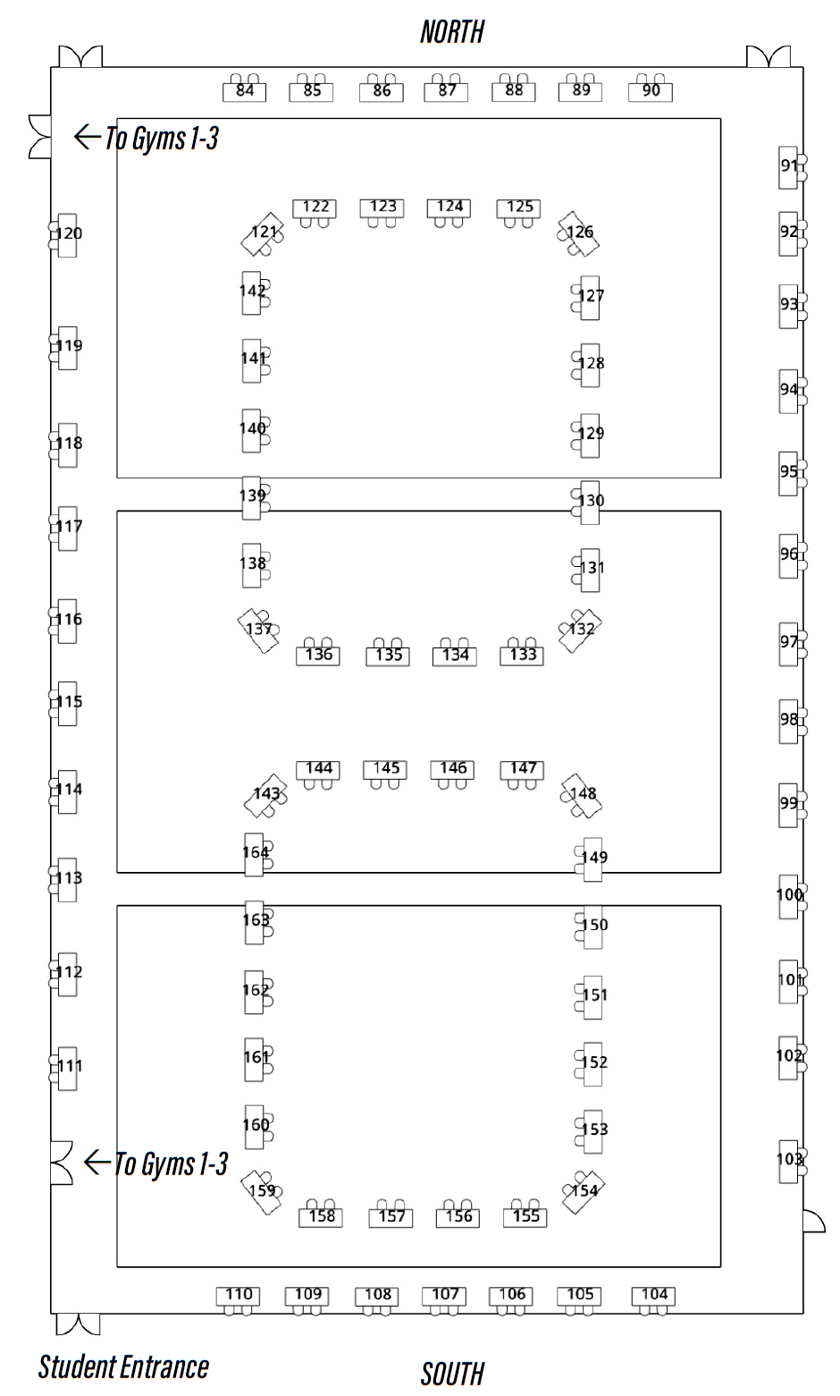 Ag Career Fair Map Gyms 4 to 6