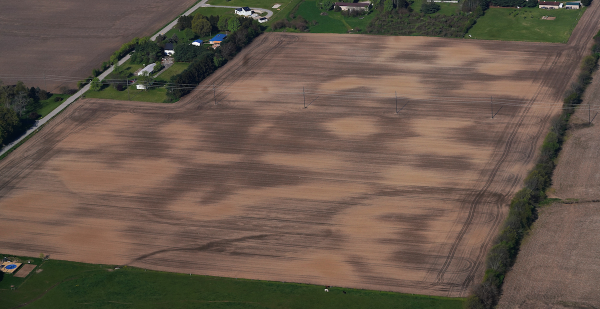 aerial image of field