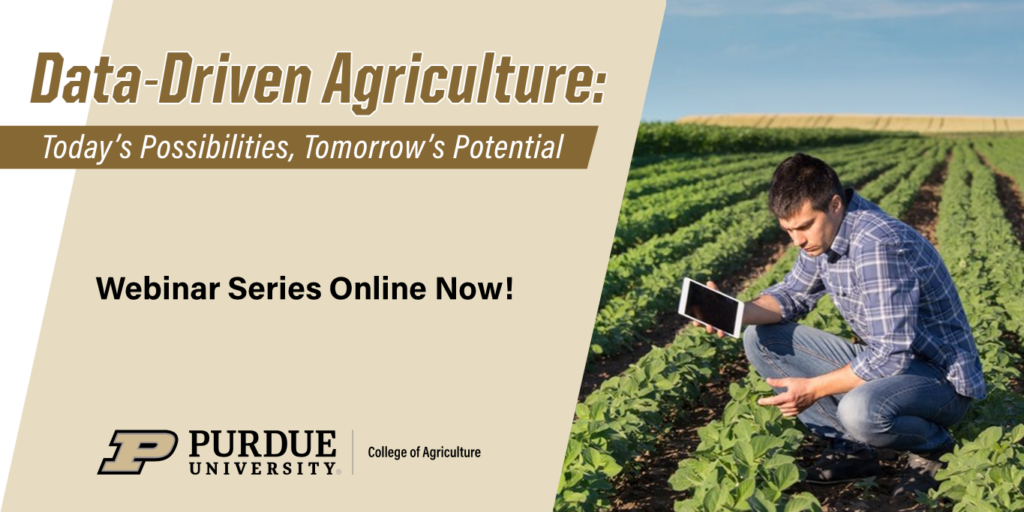 data driven agriculture webinar series banner