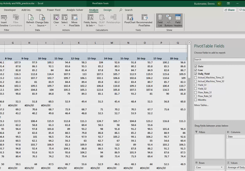 excel spreadsheet pivot table