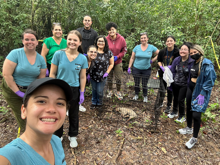 Hans lab at the field site