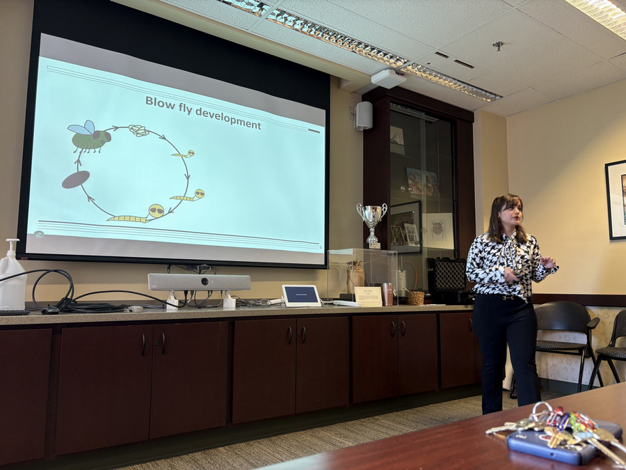 Teomie at her Ph.D. defense