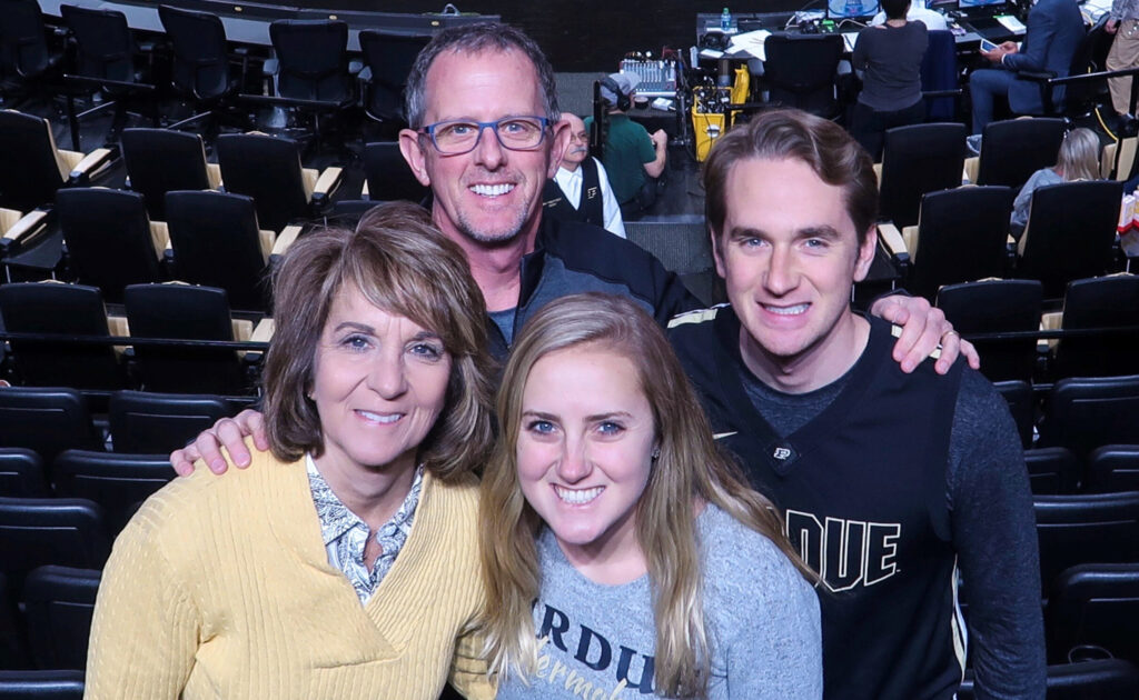 Jamieson family in Mackey arena