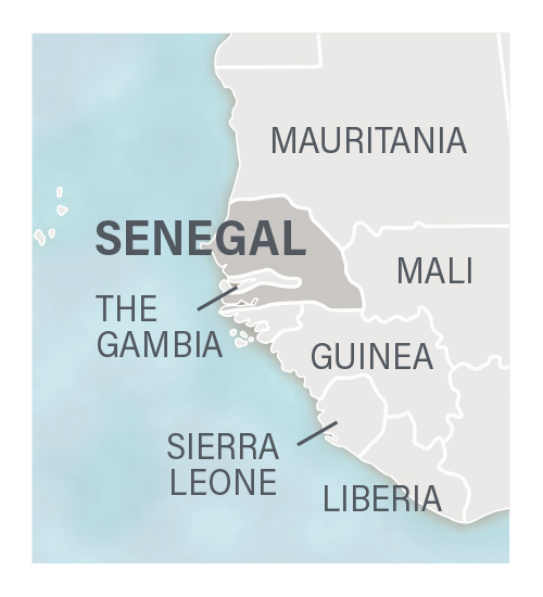 map of senegal