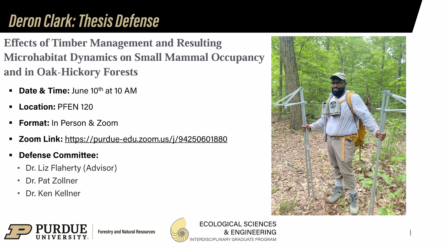 Deron Clark's Thesis Defense flyer