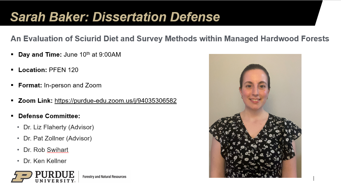 Sarah Baker's Defense Dissertation flyer