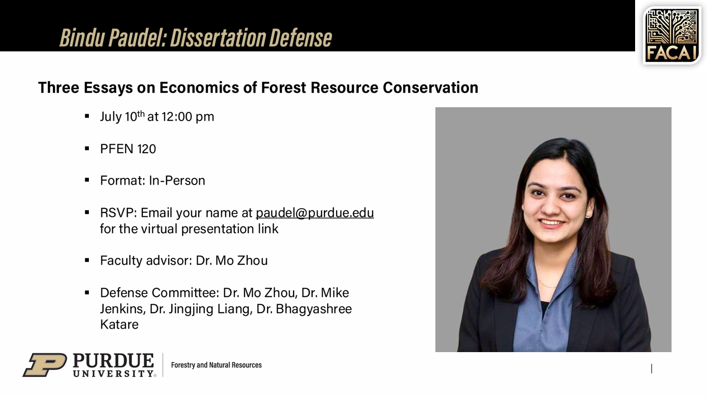 Bindu Paudel's Dissertation Defense flyer