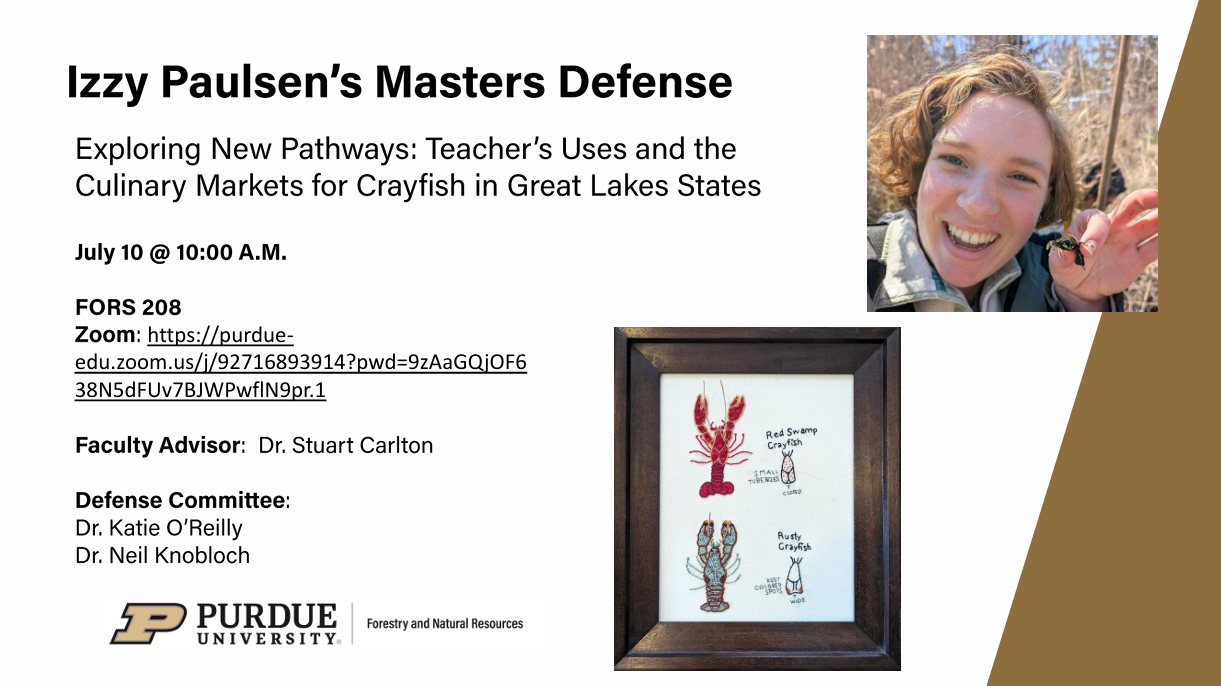 Izzy Paulsen's Masters Defense Flyer