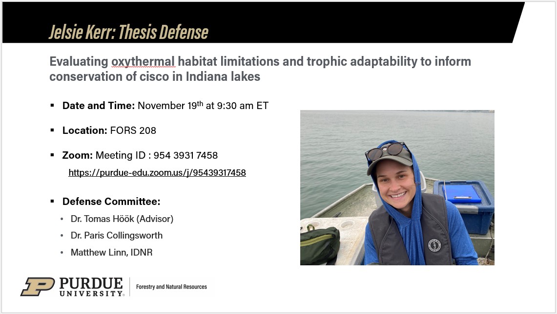 Jelsie Kerr's Thesis defense flyer