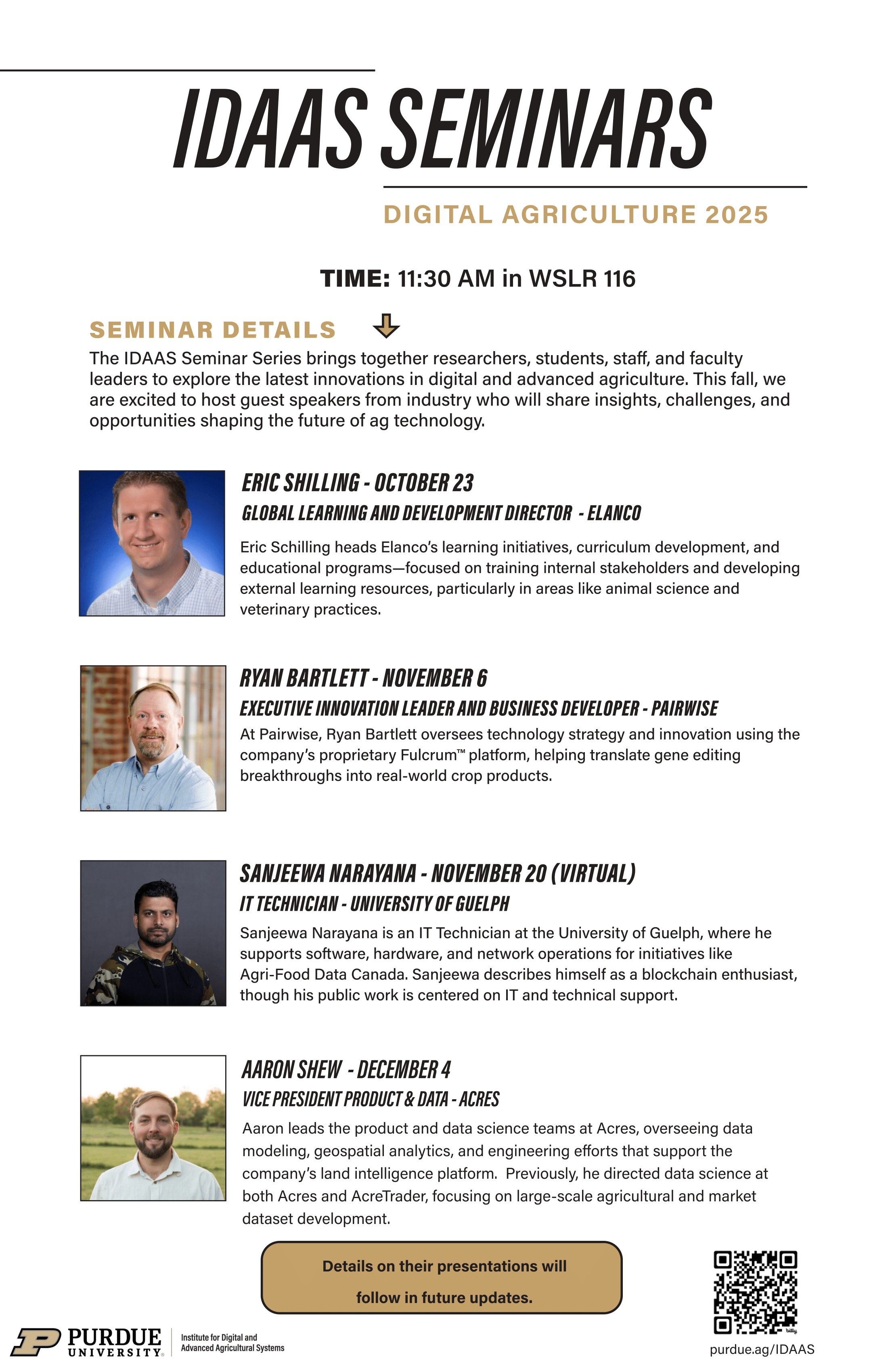 IDAAS Fall Seminar Series flyer