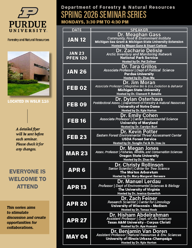 FNR Seminar Series Spring 2026 Schedule