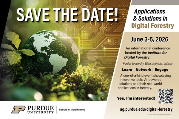 Applications & Solutions in Digital Forestry flyer. An international conference hosted by the Institute for Digital Forestry. 