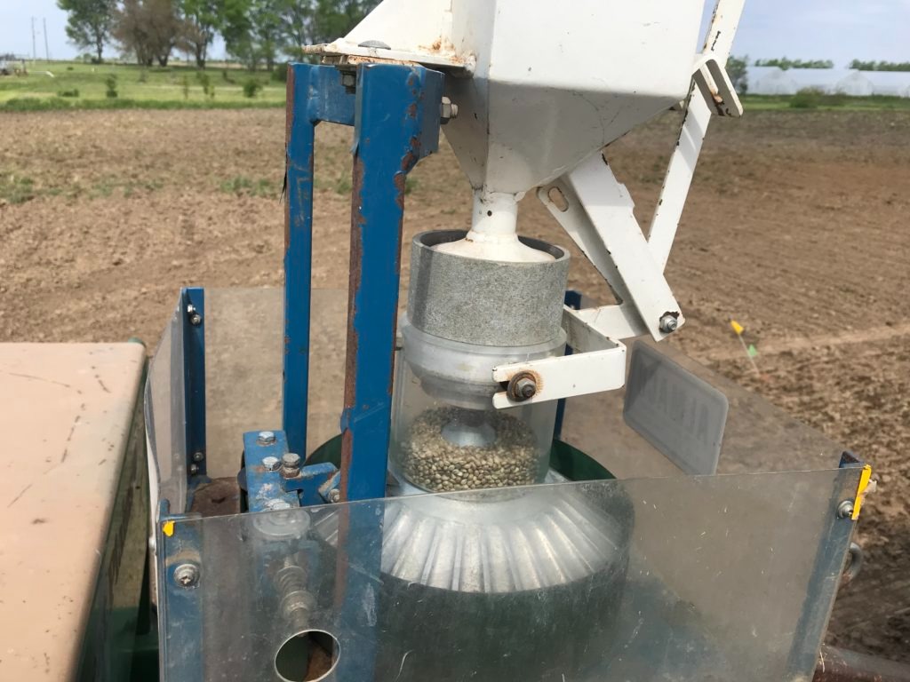 This image shows the cone planter used to plant small amounts of hemp seed.