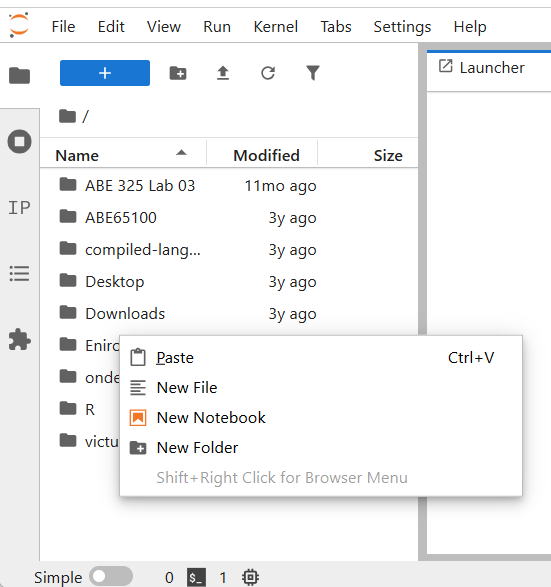 New notebook
menu