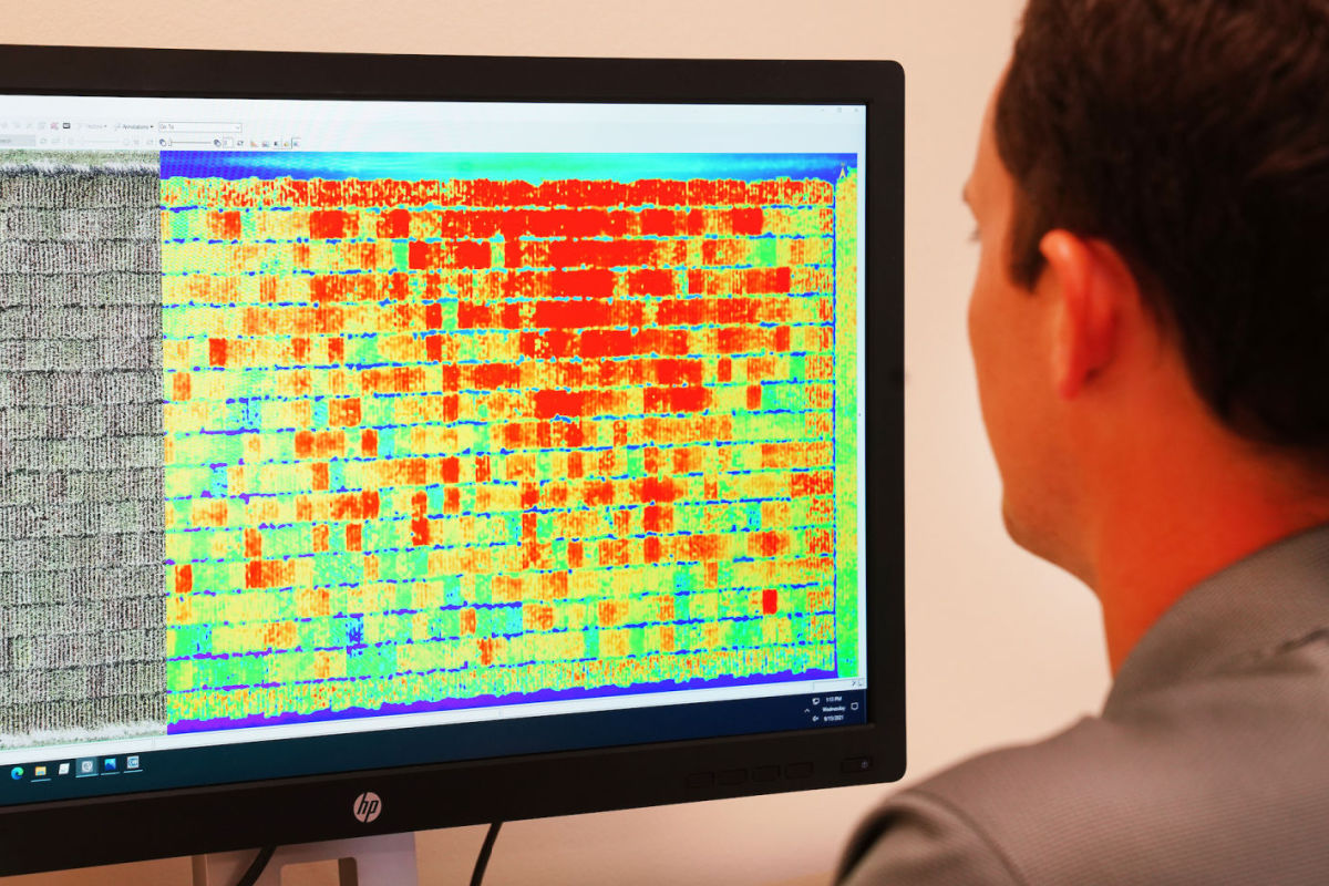 uav data on a monitor