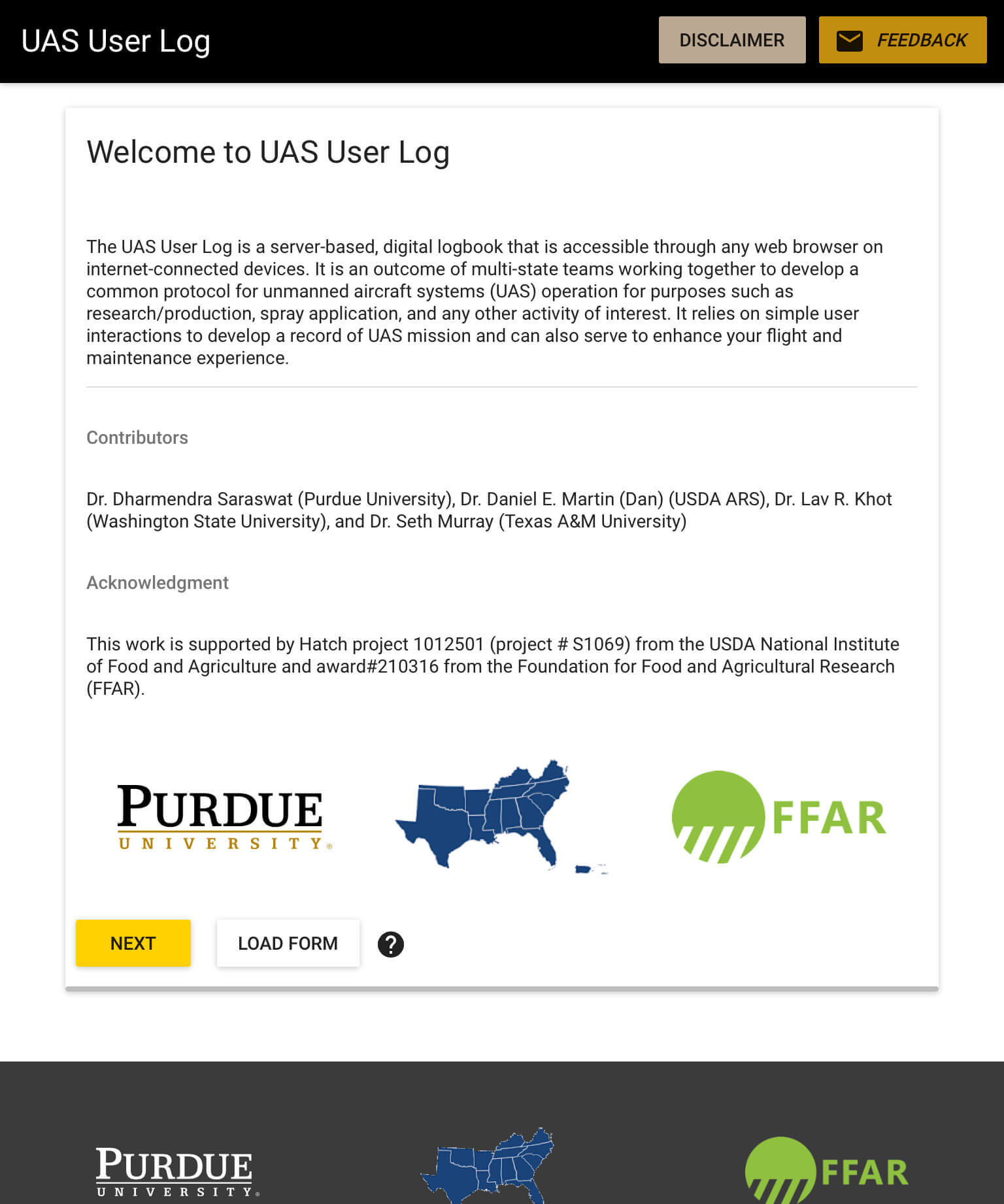 The UAS User Log can be accessed from any internet-connected device, including tablets and smartphones.