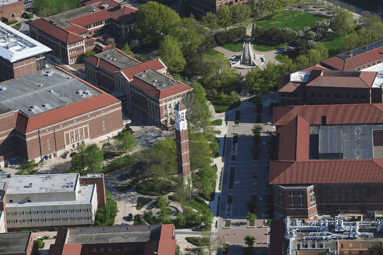 campus from the plane