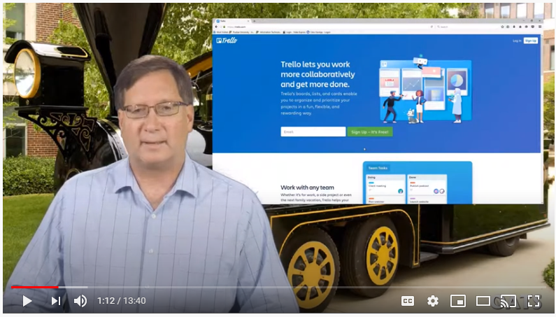 Dennis Buckmaster explaining Trello