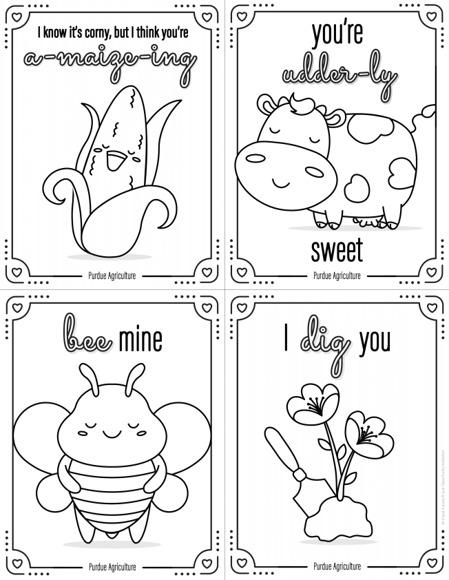 Black and white printable valentines card