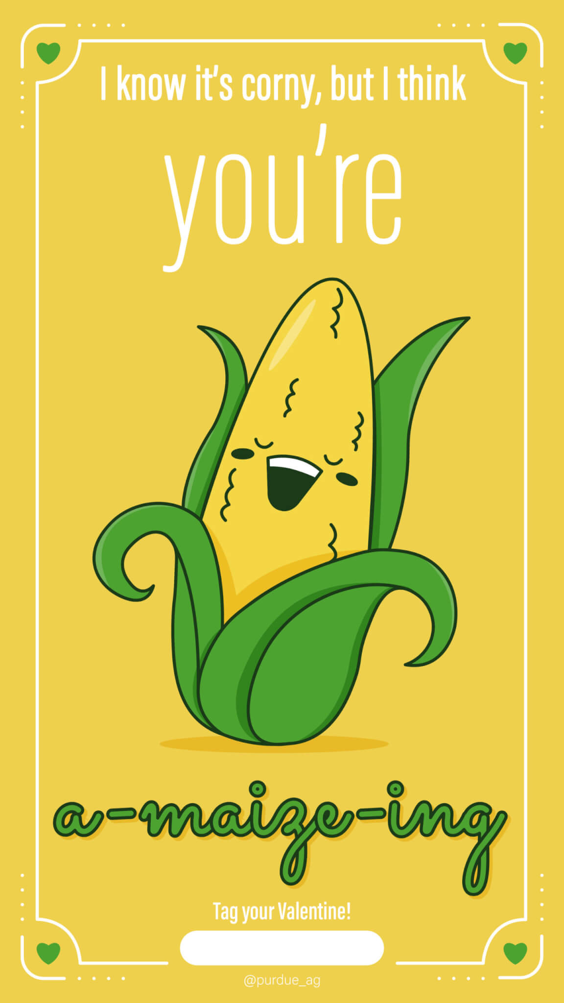 Cartoon image of a corn on a cob 
