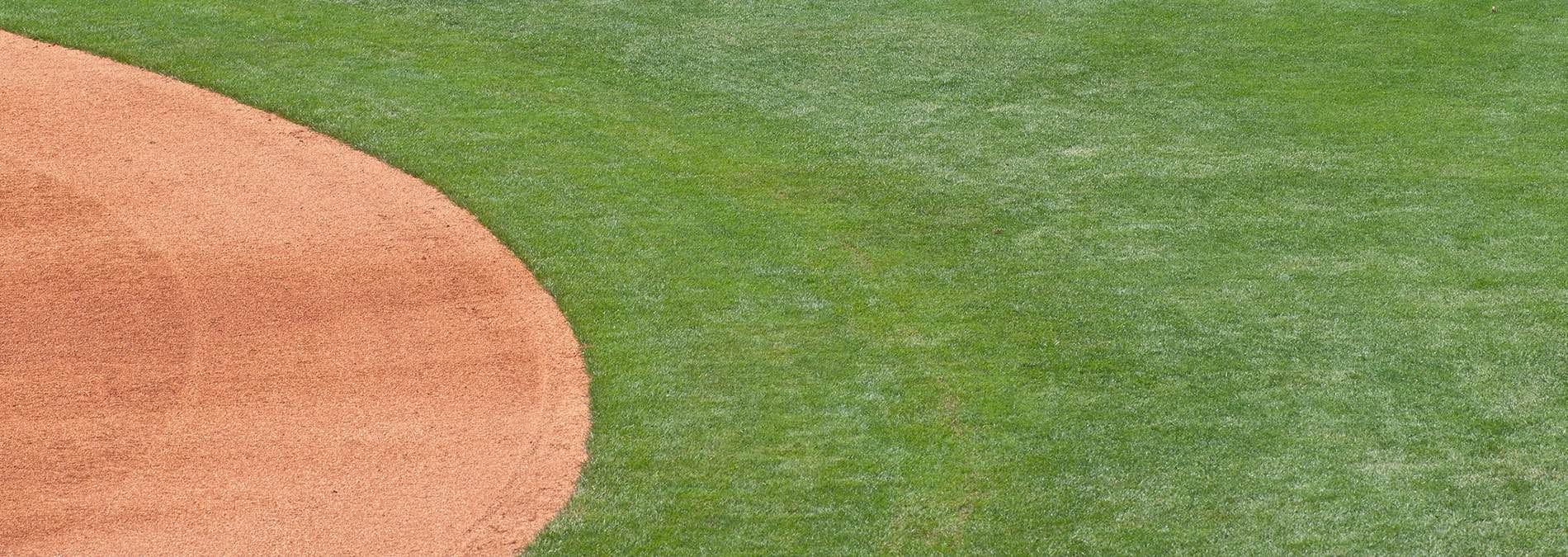 Baseball diamond grass