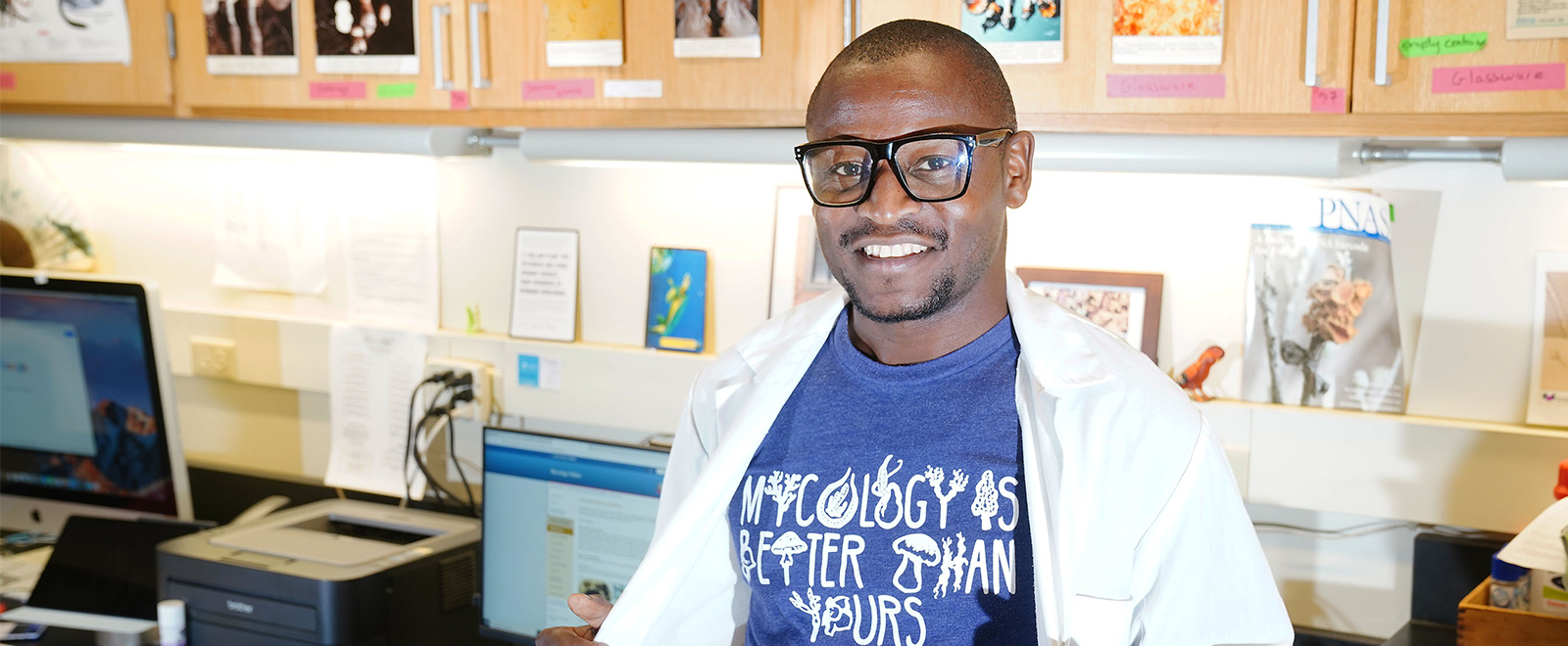 Blaise Jumbam, a Ph.D. candidate in the Department of Botany and Plant Pathology