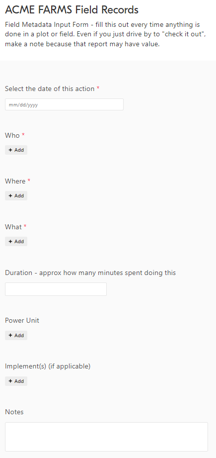 Airtable Digital Records Example