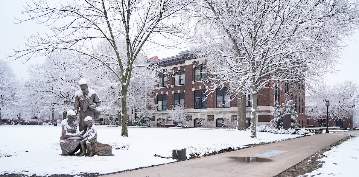 A blanket of snow coats Agricultural Administration.