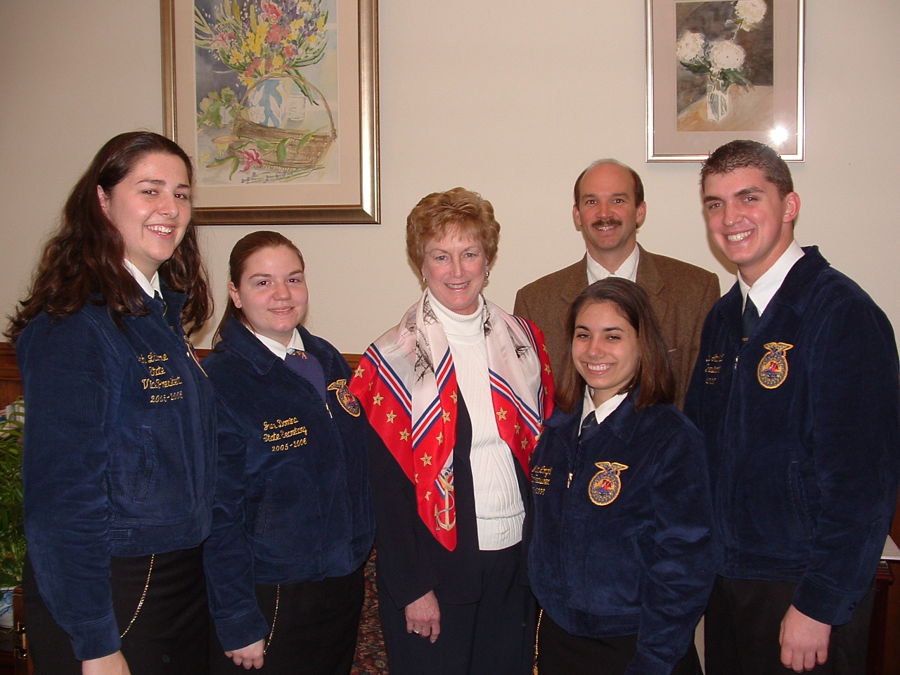 Sarah LaRose with FFA team